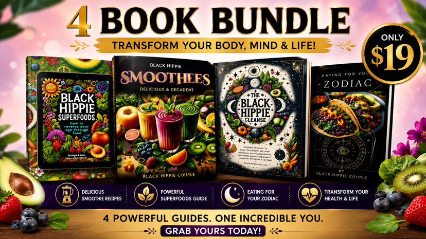 Black Hippie Couple 4-Book Wellness Bundle β four digital wellness guides by Abba and Angie Anderson